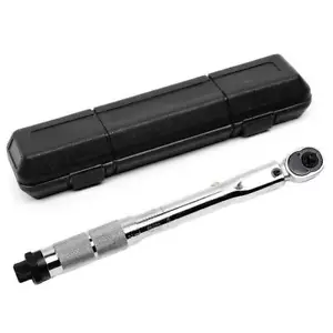 Adjustable Torque Wrench 5-25Nm 1/4" Square Drive Click Hand Ratchet Tool w/Case - Picture 1 of 9