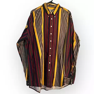 Cutter & Buck Vintage Button Long Sleeve Shirt Men XLT Stripe 90s Rare VTG - Picture 1 of 7