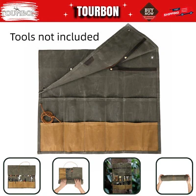 TOURBON Knife Roll Carving Knives Bag Tools Tableware Carrying Pouch Tree Hanger - Image 1 of 4