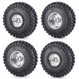 1/4/6 Stck. 2,2 Zoll Beadlock Radfelge & Reifen 140 mm für 1/10 RC Wraith SCX10 TRX4 usw. - Bild 1 von 14