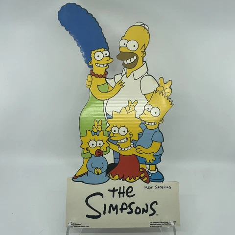 The Simpsons Vintage 1990 Promotional Sign Standee Retro Bart Homer 17 Inch Cover