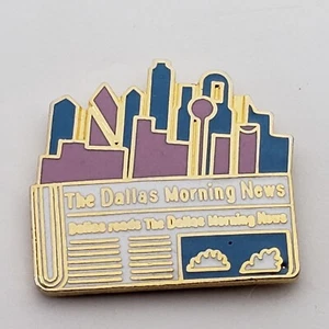 Spilla Dallas Morning News Giornale Legge Skyline Pubblicità Pinback - Foto 1 di 3