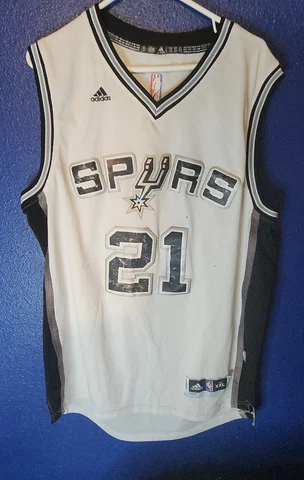 Tim Duncan San Antonio Spurs Adidas NBA Basketball Sports Jersey 2XL Cover