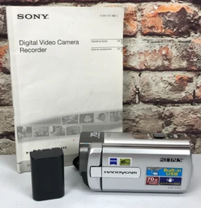 Sony DCR-SX85 Handycam Camcorder Silver TESTED & Working - NO CHARGER - Picture 1 of 14