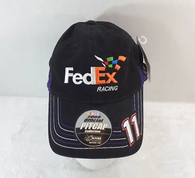 NASCAR FedEx Racing Hat 11 Denny Hamlin Joe Gibbs Pitcap Chase Strapback Nuevo con Etiquetas Nuevo Foto 1 de 4