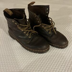 Vintage Dr Martens Brown Boots Mens Size 12 US 11 UK Made In England 1460 Brown