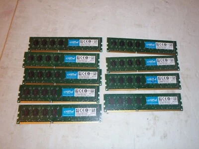 9-NEW Crucial Micron 4GB DDR3L-1600 UDIMM 1.35V CL11 CT51264BD160B.C16FN2 RAM - Image 1 of 2
