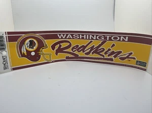 Adesivi paraurti vintage squadra NFL Washington Redskins 3" x 10,75" NFL - Foto 1 di 3