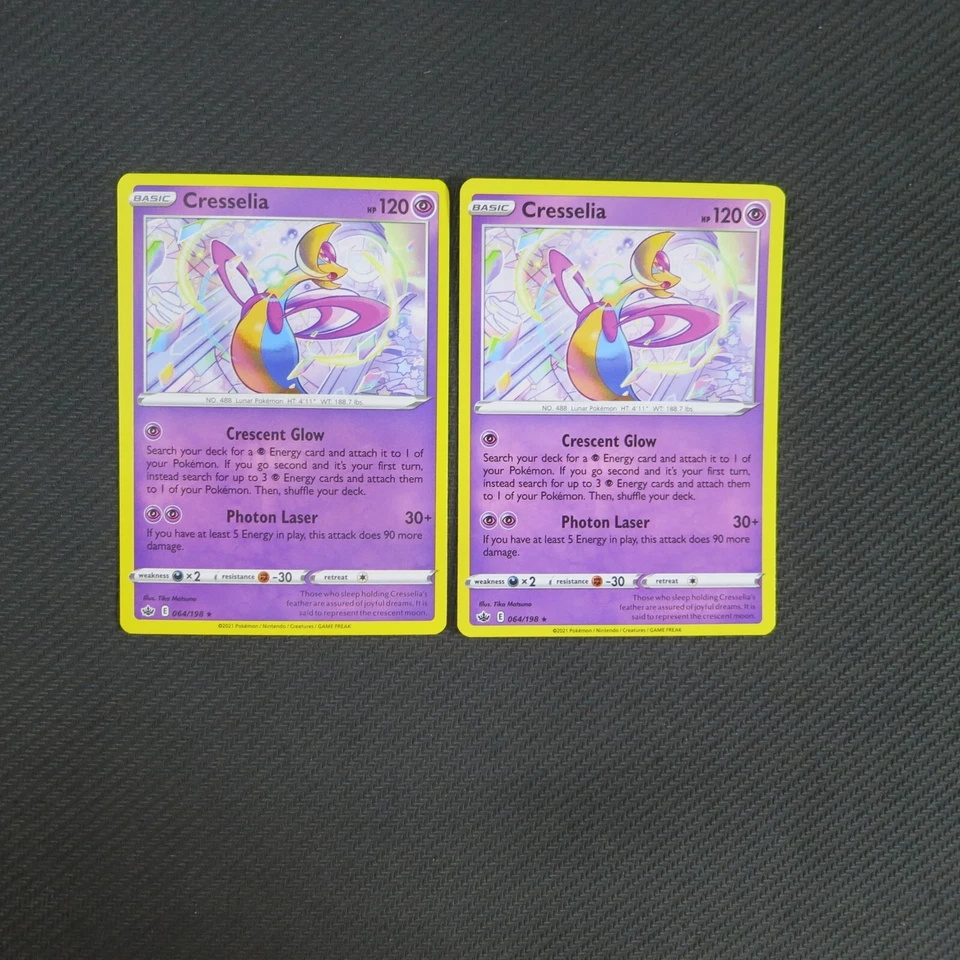 2X Cresselia 064/198 RARE NON-HOLO Chilling Reign Pokemon Card TCG NM - Image 1 of 1