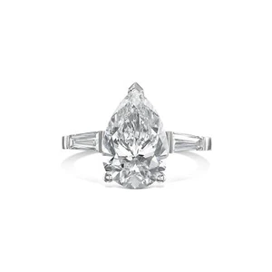 Diamond Engagement Ring VS1 F Pear 4.60 Ctw Lab Created IGI Certified Sparkling - Picture 1 of 7