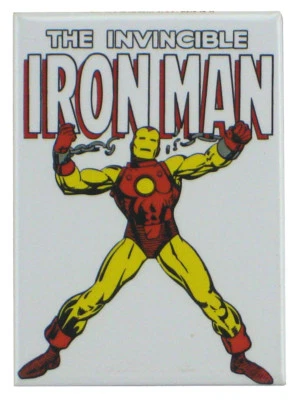 Imán de refrigerador Invincible Iron Man Marvel Comics Héroes de la Edad de Plata clásico Foto 1 de 2