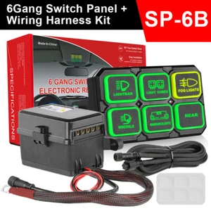 Panel de control de relé interruptor LED de 6 marchas caja de control de relé 12 V automóvil barco marino SUV - Imagen 1 de 10