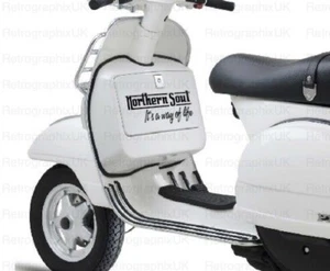 Northern Soul Sticker Decal to fit Vespa Scooter PX T5 Tool Box Sidepanel 300mm- - Picture 1 of 6