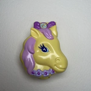 Vintage 1994 Polly Pocket Pony Ridin' Pet Parade cavallo giallo - solo compatto - Foto 1 di 8