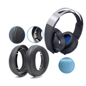 Leather Ear Pads Cushion Cover for PlayStation 4 PS4 Platinum Wireless Headset - Picture 1 of 10