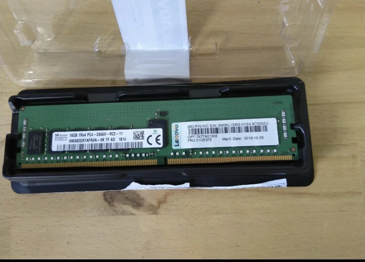 02JK236 LENOVO ThinkSystem 16GB TruDDR4 3200 MHz (2Rx8 1.2V) NEU - Bild 1 von 1