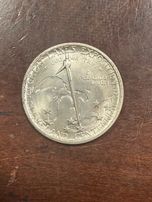 1936 CLEVELAND GREAT LAKES COMMEMORATIVE HALF DOLLAR NICE  ORIGINAL AU++ - Image 1 of 2