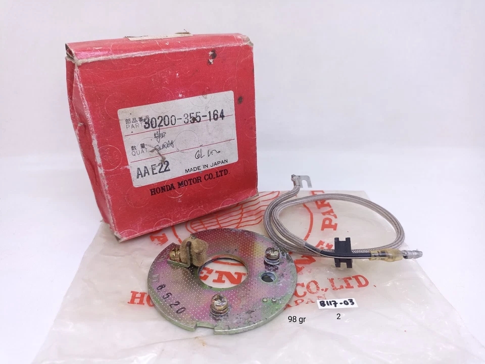 HONDA XL100 XL125 TL125 CT125 CB100 CB125 CL CONTACT POINT PLATE & WIRE NOS - Image 1 of 4