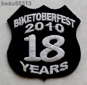 ⭐2010 BIKETOBERFEST 18 AÑOS DAYTONA FLORIDA BICICLETA RALLY SEMANA CHALECO CHAQUETA PARCHE - Imagen 1 de 1