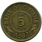5 CENTS 1987 GUYANA COIN AR943U