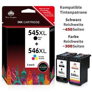 Wkłady atramentowe PG-545 XL CL-546 XL do Canon Pixma TS3150 TS3450 TR4550 MX495 - Zdjęcie 1 z 10