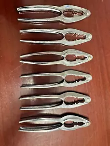 Set of (6) 6" Double Jaw Lobster Crab Seafood Shellfish Nut Cracker Stainless - Picture 1 of 15