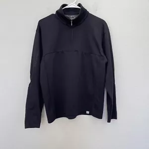 Salomon Motomesh Black Thermal 1/4 Zip Long Sleeve Pullover Shirt Mens Medium - Picture 1 of 8