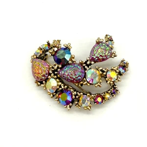 Vintage HAR Brosche AB Strass Lavaglas - Bild 1 von 10