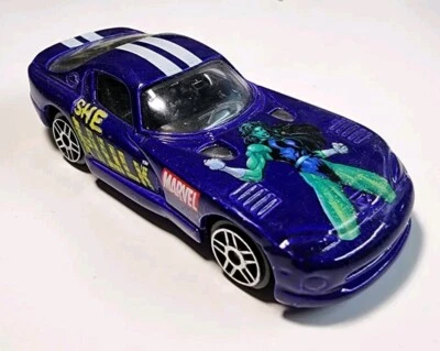 2003 Maisto Purple 1996 Dodge Viper GTS 1/64 Diecast/Plastic Marvel She Hulk - Image 1 of 4