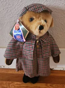 Oso de peluche Sherlock Holmes vintage - Inglaterra por MerryThought con etiquetas 17" - Imagen 1 de 8