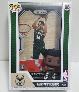 GIANNIS ANTETOKOUNMPO - Bucks Funko POP #06 Vinyl NBA Figure w/ Panini Prizm NEW - Picture 1 of 12