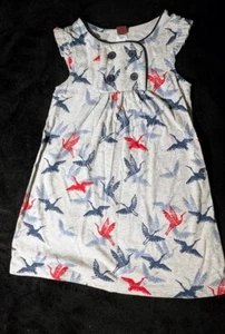 Tea Collection India Majestic Cranes Sailor Dress Size 5 - Picture 1 of 1