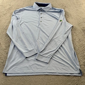 Greyson Polo Shirt Mens 2XL Blue Long Sleeve Golf Performance Stretch Casual - Picture 1 of 11