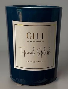 G. I. L. I. By Jill Martin (2) 8.3oz “Tropical Splash” Blue Scented Candle - Picture 1 of 11