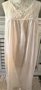 Vestido camisón vintage de encaje floral sin mangas Vanity Fair para mujer talla 2X - Imagen 1 de 11