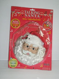 Telco sprechender Weihnachtsmann Gesicht musikalische Wanddekoration Weihnachten Kmart 1995 - Bild 1 von 5