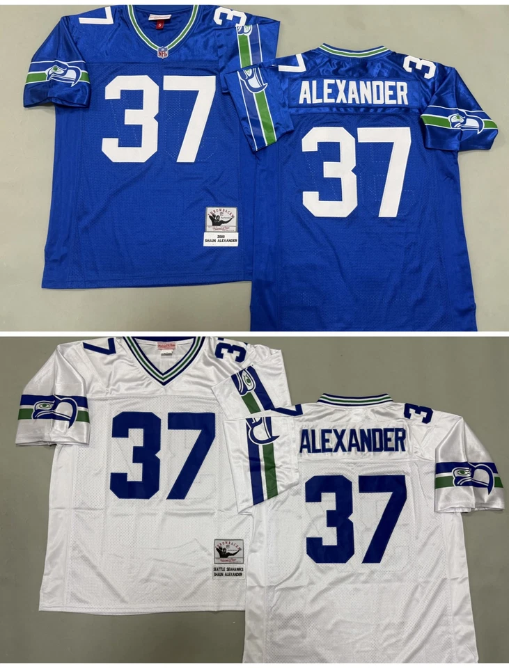 Винтажная вышитая футболка Шона Александра No37 Seahawks ретро - Изображение 1 из 1