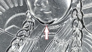 NEW 2024 D - DDR Zitkala-Sa QUARTER Beginning of  Doubled Chin Error  T302 - Picture 1 of 6