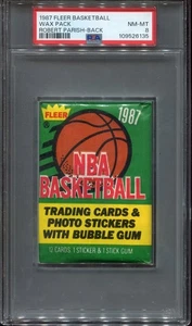 PSA 8 1987-88 FLEER BASKETBALL UNOPENED WAX PACK WITH POSSIBLE JORDAN 2ND YEAR - Picture 1 of 2