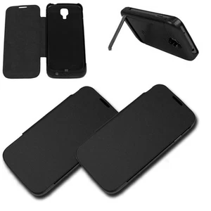 2X 3500MAH BACKUP BATTERY CHARGER POWER FLIP CASES COVER BLACK GALAXY S4 - Photo 1 sur 1