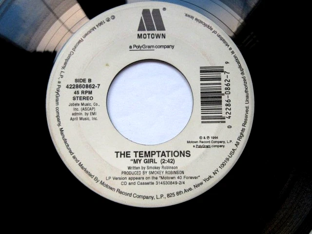 TEMPTATIONS - MY GIRL / STAY   - VG+ 45 RPM RECORD - Image 1 of 4