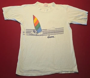 Camiseta De Colección Windsurf Guam Para Hombre Talla Mediana Azul Años 80 Colorida 1983 Océano - Imagen 1 de 10