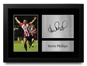 Kevin Phillips Sunderland Framed Printed Autograph Picture for Football Fans - Picture 1 of 28