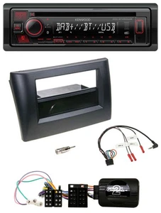 Kenwood Lenkrad CD USB Bluetooth DAB Autoradio für Fiat Stilo 01-07 schwarz Abla - Bild 1 von 8
