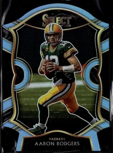 2020 Panini Select #12 Aaron Rodgers Light Blue Prizm Die Cut - Picture 1 of 2