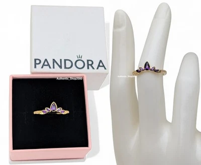 New 100% Authentic PANDORA 14K G P Disney Frozen Queen Anna Tiara Ring 164135C01 - Image 1 of 4