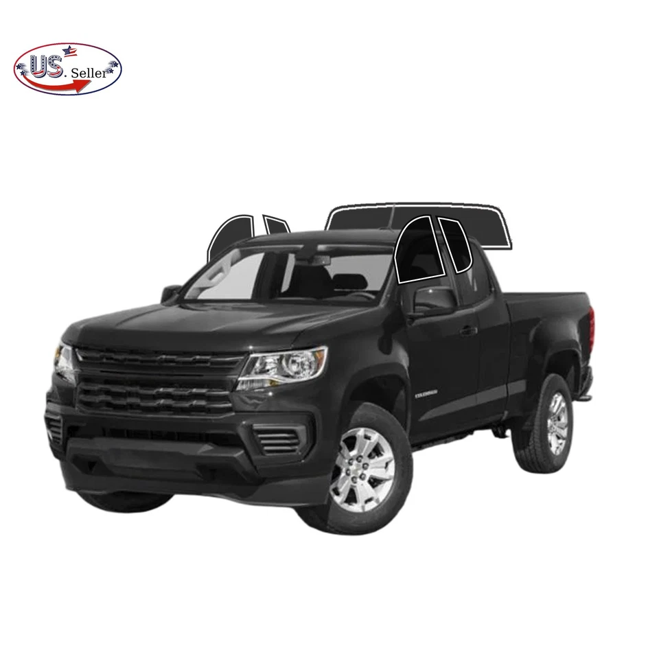 Kit de película de tinte de ventana de 2 capas precortada para Chevy Colorado 2015-2022 cabina extendida Foto 1 de 4