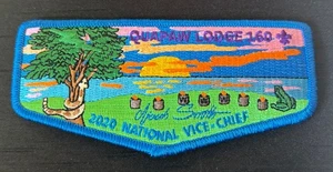 BOY SCOUT OA QUAPAW 160 BSA NATURAL STATE AR 2020 NATIONAL VICE CHIEF FLAP - Picture 1 of 2