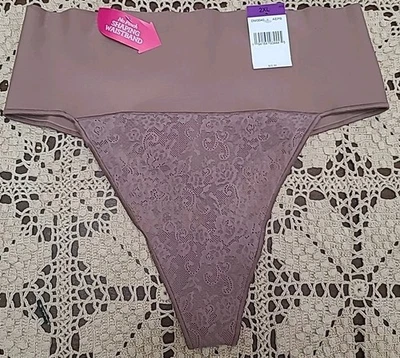 2XL MAIDENFORM Cool Comfort Tame Your Tummy Lace Thong Shaper Panty ~nwt $22.50 - Image 1 of 4