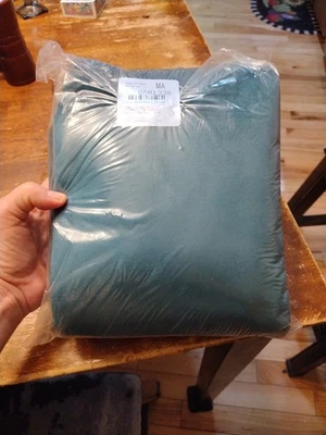 Cloud Velvet 1 Yard Upholstery Fabric Felt Lined New Hunter Green Blue - Image 1 of 4